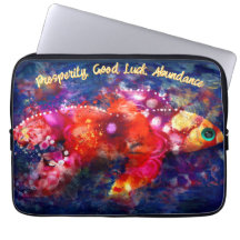 Whimsisches Abstrakt Goldfish Lila Orange Pink