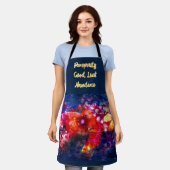 Whimsisches Abstrakt Goldfish Lila Orange Pink Schürze (Getragen)