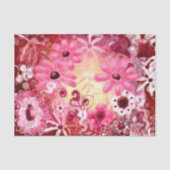 Whimsisches Abstraktes Blumenrosa Seidenpapier (Vorderseite)