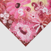 Whimsisches Abstraktes Blumenrosa Seidenpapier (Ausschnitt)