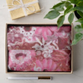 Whimsisches Abstraktes Blumenrosa Seidenpapier (Geschenk)