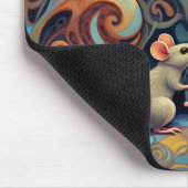 Whimsisches Abstraktes Katzen- und Mauspad (Ecke)