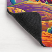 Whimsisches Abstraktes Landschaftsbild Mousepad (Ecke)