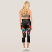 Whimsisches Abstraktes Multicolor Capri Leggings (Rückseite)