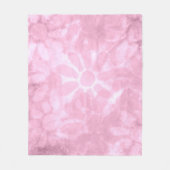 Whimsisches Abstraktes Pastell Pink Blume Fleecedecke (Vorderseite)