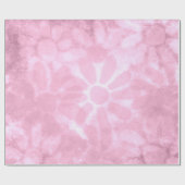Whimsisches Abstraktes Pastell Pink Blume Geschenkpapier (Flach)