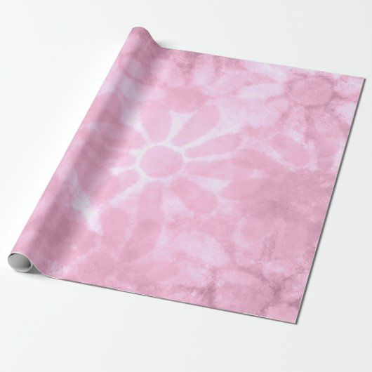 Whimsisches Abstraktes Pastell Pink Blume Geschenkpapier (Ungerollt)