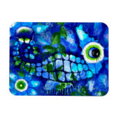 Whimsisches Abstraktes Seepferd Blau Aquamarin grü Magnet (Horizontal)