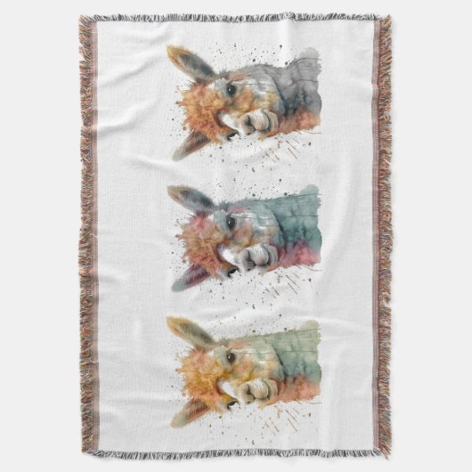 Whimsisches Alpacas Decke (Vorderseite Vertikal)