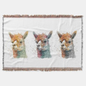 Whimsisches Alpacas Decke (Vorderseite)