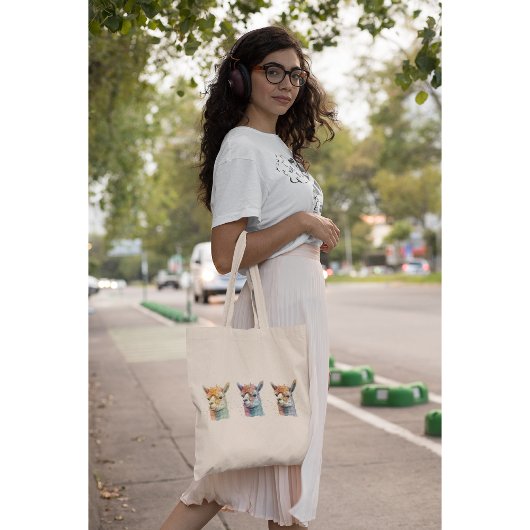 Whimsisches Alpacas Tragetasche