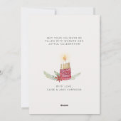 Whimsisches Aquarell Feiertagskarte (Rückseite)