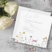 Whimsisches Aquarell-Wildblume Save The Date