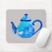 Whimsisches Aquarellblau Mousepad (Mit Mouse)