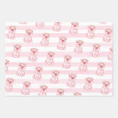 Whimsisches Aquarellschwein Geschenkpapier Set (Vorderseite)