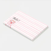 Whimsisches Aquarellschwein Post-it Klebezettel (angewinkelt)