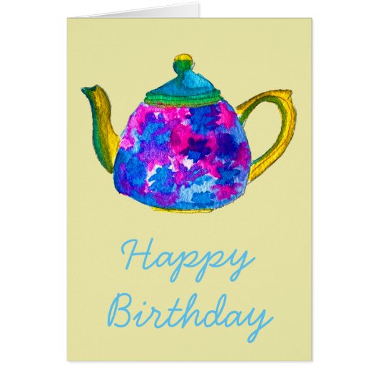 Whimsisches Aquarellteapot (Vorne)