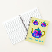 Whimsisches Aquarellteapot Notizblock (Innenseite)