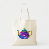 Whimsisches Aquarellteapot Tragetasche (Vorne)