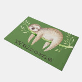 Whimsisches Aquarelltuch Fußmatte (Schrägansicht)