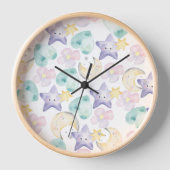 Whimsisches Babydesign Uhr (Vorderseite)
