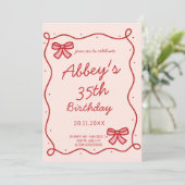 Whimsisches Band Einladung zum Geburtstag (Stehend Vorderseite)