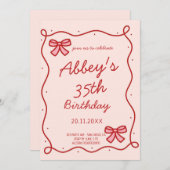 Whimsisches Band Einladung zum Geburtstag (Vorne/Hinten)