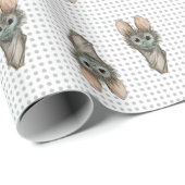 Whimsisches Bat Wrapping Papier Geschenkpapier (Rolleneckpunkt)