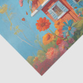 Whimsisches Bauernhofrooster Seidenpapier (Detail)