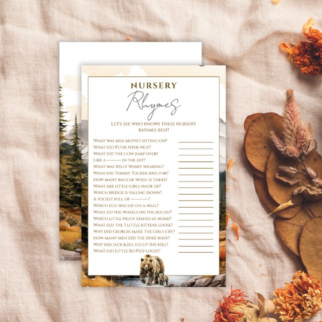 Whimsisches Beige Kinderzimmer Rhymes Baby Showspi (Von Creator hochgeladen)