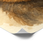 Whimsisches Biber-Portrait Poster (Ecke)