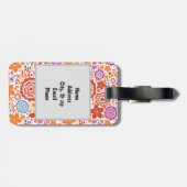 Whimsisches Blumenblatt Gepäckanhänger (Rückseite horizontal)