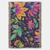 Whimsisches Blumendesign Decke (Vorderseite Vertikal)