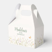 Whimsisches Blumengarten Party Geburtstag Geschenkschachtel (Rückseite)