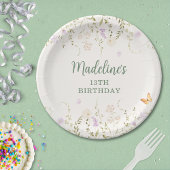 Whimsisches Blumengarten Party Geburtstag Pappteller