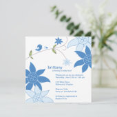 Whimsisches Blumengebäck Einladung (Stehend Vorderseite)