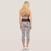 Whimsisches Blumenmuster Capri Leggings (Rückseite)