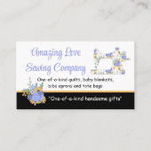 Whimsisches Blumennähgerät2 Visitenkarte (Vorderseite)