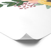 Whimsisches Blush Coral Brautparty Willkommen Poster (Ecke)