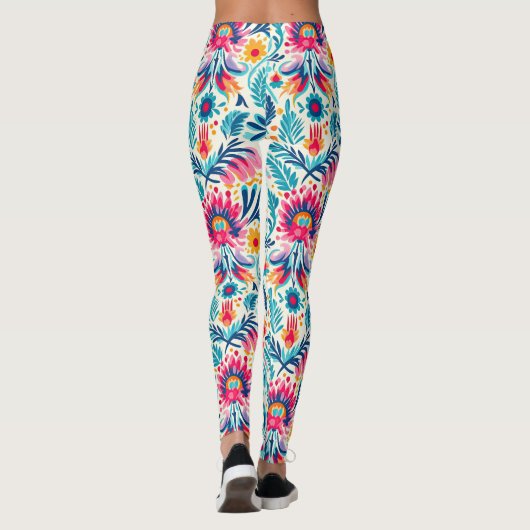 Whimsisches Bohemisches Bläschen Leggings (Rückseite)