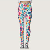 Whimsisches Bohemisches Bläschen Leggings (Vorderseite)
