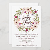 Whimsisches Bohemisches Blumenkreidekrautspuffel Einladung (Vorne/Hinten)