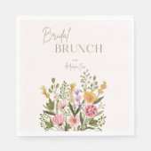 Whimsisches Bouquet Brautparty Brunch Serviette (Vorderseite)