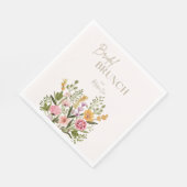 Whimsisches Bouquet Brautparty Brunch Serviette (Ecke)