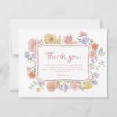 Whimsisches Brautparty Dankeskarte (Vorderseite)
