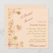 Whimsisches Brautparty der Blume Einladung (Vorne/Hinten)