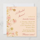 Whimsisches Brautparty der Blume Einladung (Vorderseite)