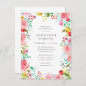 Whimsisches Brautparty Einladungspostkarte (Vorne/Hinten)