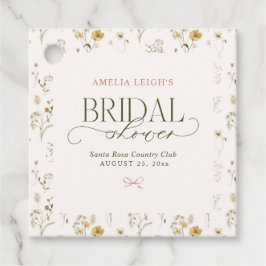 Whimsisches Brautparty "Garden & Bows" Geschenkanhänger