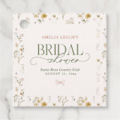 Whimsisches Brautparty "Garden & Bows" Geschenkanhänger (Vorderseite)